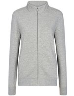 HRM Premium Full-Zip Sweatjacke aus Baumwolle – Grey Melange
