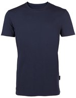 HRM Rundhals T-Shirt aus Bio-Baumwolle für Herren, Grey Melange M, HRM101 – Navy