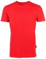 HRM Rundhals T-Shirt aus Bio-Baumwolle für Herren, Grey Melange M, HRM101 – Red