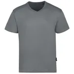 HRM V-Ausschnitt T-Shirt Bio-Baumwolle für Herren, Grey Melange 5XL, HRM102 – Bild 3