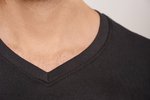 HRM V-Ausschnitt T-Shirt Bio-Baumwolle für Herren, Black L, HRM102 – Bild 5