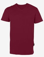 HRM V-Ausschnitt T-Shirt Bio-Baumwolle für Herren – Bordeaux