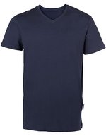 HRM V-Ausschnitt T-Shirt Bio-Baumwolle für Herren, Black L, HRM102 – Navy