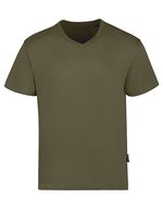 HRM V-Ausschnitt T-Shirt Bio-Baumwolle für Herren, Black L, HRM102 – Olive