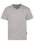 HRM V-Ausschnitt T-Shirt Bio-Baumwolle für Herren, Grey Melange 5XL, HRM102 – Sand