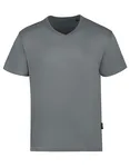 HRM V-Ausschnitt T-Shirt Bio-Baumwolle für Herren, Grey Melange 5XL, HRM102 – Stone