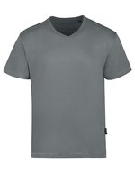 HRM V-Ausschnitt T-Shirt Bio-Baumwolle für Herren, Black L, HRM102 – Stone