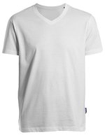 HRM V-Ausschnitt T-Shirt Bio-Baumwolle für Herren, Black L, HRM102 – White