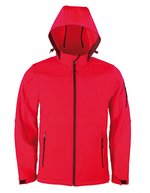 Herren Softshelljacke mit Kapuze – Red