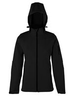 HRM Softshell-Jacke mit Kapuze für Damen – Black