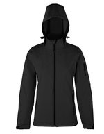 HRM Softshell-Jacke mit Kapuze für Damen – Dark Grey