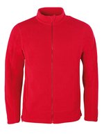 Herren Fleecejacke mit durchgehendem Reißverschluss – Red