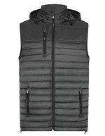 HRM Kapuzen Bodywarmer atmungsaktiv wasserabweisend für Herren – Dark Grey