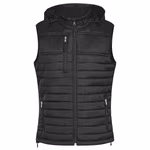 HRM Gilet Matelassé avec Capuche et Poches pour Femmes, Dark Grey S, HRM1302 – image 3