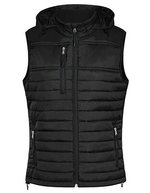 HRM Steppweste mit Kapuze und Taschen für Damen – Black