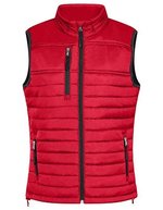 HRM Steppweste mit Kapuze und Taschen für Damen – Red