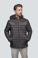 HRM Steppjacke mit abnehmbarer Kapuze für Herren, Black S, HRM1401 – Bild 1