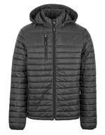 HRM Steppjacke mit abnehmbarer Kapuze für Herren – Black