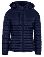 HRM Steppjacke mit abnehmbarer Kapuze für Damen – Navy