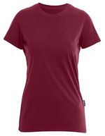HRM Luxury Rundhals T-Shirt Bio-Baumwolle für Damen – Bordeaux