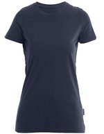 HRM Luxury Rundhals T-Shirt Bio-Baumwolle für Damen, Black XS, HRM201 – Blu navy