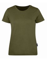 HRM Luxury Rundhals T-Shirt Bio-Baumwolle für Damen, Black XS, HRM201 – Oliva