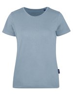 HRM Luxury Rundhals T-Shirt Bio-Baumwolle für Damen, Black XS, HRM201 – Azzurro cielo
