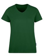 HRM Luxuriöses V-Ausschnitt T-Shirt, Bio-Baumwolle – Bottle Green