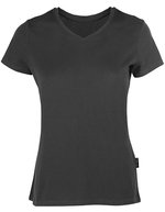 HRM Luxuriöses V-Ausschnitt T-Shirt, Bio-Baumwolle – Dark Grey