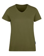 HRM Luxuriöses V-Ausschnitt T-Shirt, Bio-Baumwolle, Black XS, HRM202 – Olive