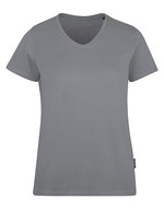HRM Luxuriöses V-Ausschnitt T-Shirt, Bio-Baumwolle, Black XS, HRM202 – Stone