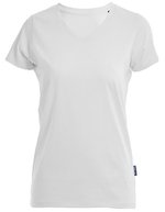 HRM Luxuriöses V-Ausschnitt T-Shirt, Bio-Baumwolle, Black XS, HRM202 – White