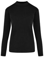 Women´s Premium Highneck Longsleeve Tees – Black