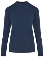 Women´s Premium Highneck Longsleeve Tees – Navy