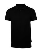 HRM Heavy Stretch Polo mit 3-Knopfleiste für Herren – Black