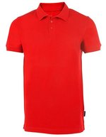 HRM Heavy Stretch Polo mit 3-Knopfleiste für Herren – Red