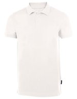 HRM Heavy Stretch Polo mit 3-Knopfleiste für Herren – White