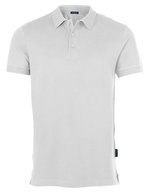 HRM Luxury Stretch Polo mit Kragenlösung für Herren, Black XXL, HRM502 – White