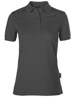 HRM Polo aus feinmaschigem Piqué für Damen, White XL, HRM601 – Dark Grey