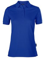 HRM Polo aus feinmaschigem Piqué für Damen, White XL, HRM601 – Royal Blue