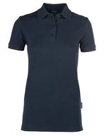 HRM Luxus Piqué Poloshirt mit Seitenschlitzen – Navy