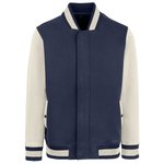 HRM College Jacke mit Kontrastärmeln für Herren, Black/Off White S, HRM709 – Bild 3
