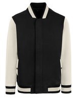 HRM College Jacke mit Kontrastärmeln für Herren – Black/Off White
