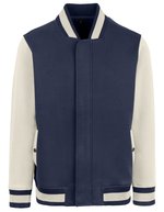 HRM College Jacke mit Kontrastärmeln für Herren – Navy/Off White