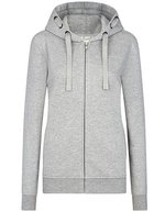 HRM Premium Kapuzenjacke mit Taschen für Damen, White S, HRM807 – Grey Melange