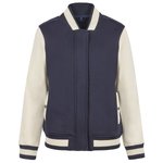 HRM College Jacke mit Kontrastärmeln für Damen, Black/Off White XS, HRM809 – Bild 3