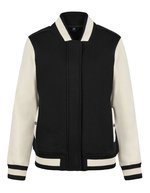 HRM College Jacke mit Kontrastärmeln für Damen – Black/Off White
