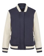HRM College Jacke mit Kontrastärmeln für Damen – Navy/Off White