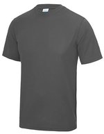 Just Cool Sportliches Kurzarm-T-Shirt mit UV-Schutz, Purple L, JC001 – Anthracite (Uni)