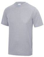 Just Cool Sportliches Kurzarm-T-Shirt mit UV-Schutz, Purple L, JC001 – Chine Gris (Uni)